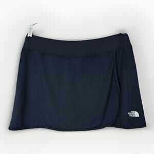 The North Face Women Black Athletic Skort Sz Large Vapor Wick Flight Series Logo